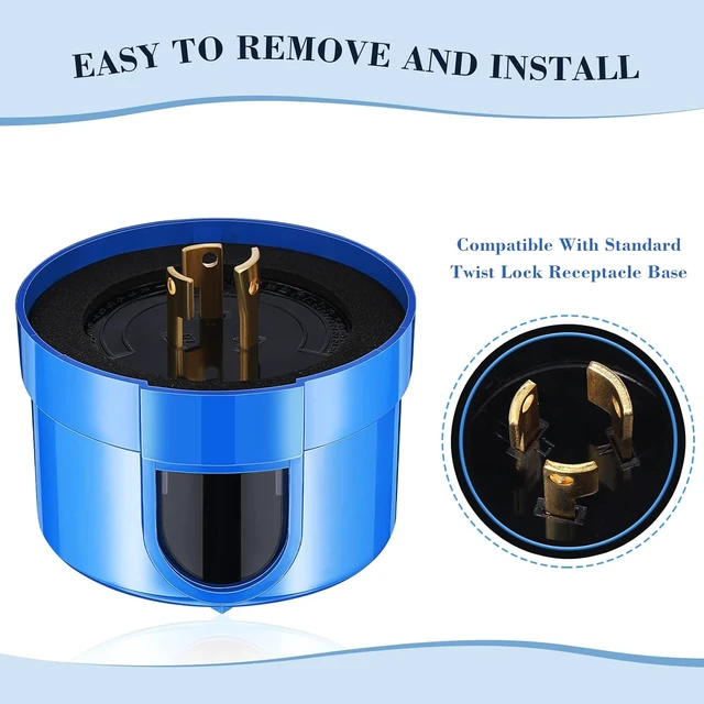 Alt view image 5 of 6 - 6 Pcs Twist Lock Photocell Sensor Auto on off Photocell Switch Dusk to Dawn Light Control Light Sensor for Outdoor Lights 120V to 277V, Blue