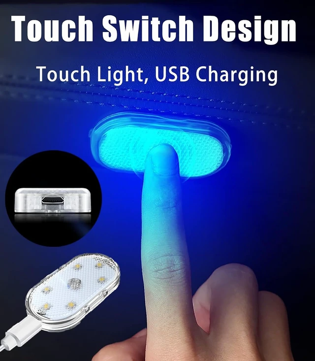 Alt view image 3 of 7 - USB Charging Touch-Sensor LED Interior Car Light Touch Lamp for Car Lighting & Night Light (Colour, 10 PCS)