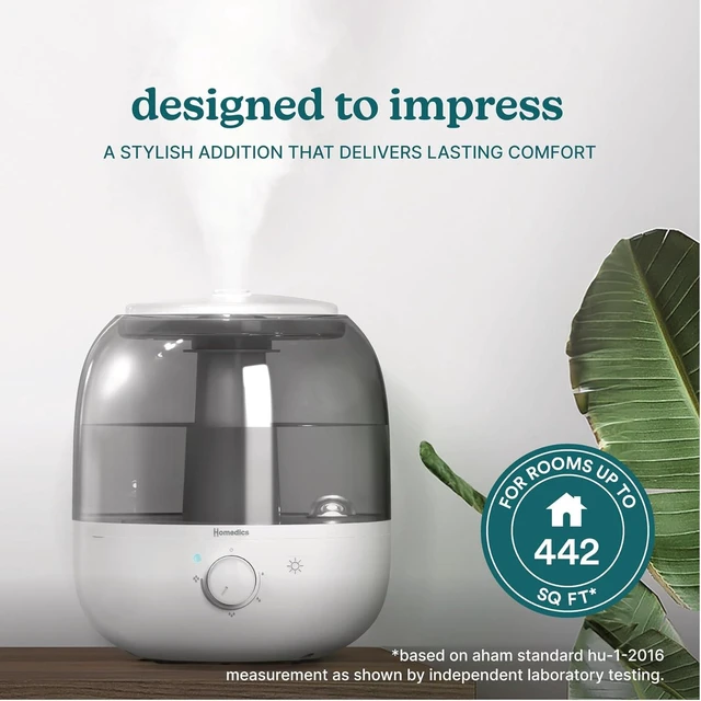 Alt view image 2 of 7 - Ultrasonic Top Fill Humidifier, Cool Mist, 360° Nozzle, Up to 25 Hour Runtime, for Large Room, Bedroom, Nursery, Plants