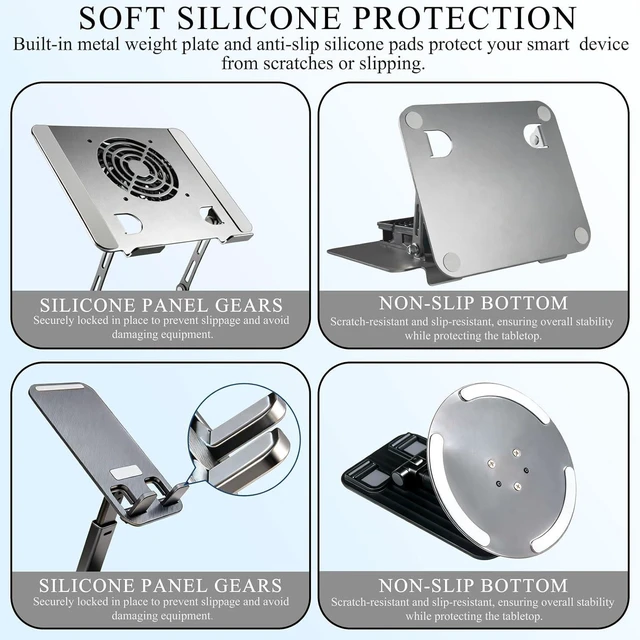 Alt view image 6 of 7 - Laptop Stand for Desk, Laptop Riser with Active Cooling Fan, Widely Compatible with MacBook and Other Computer AccessoriesComputer Stand for Laptop