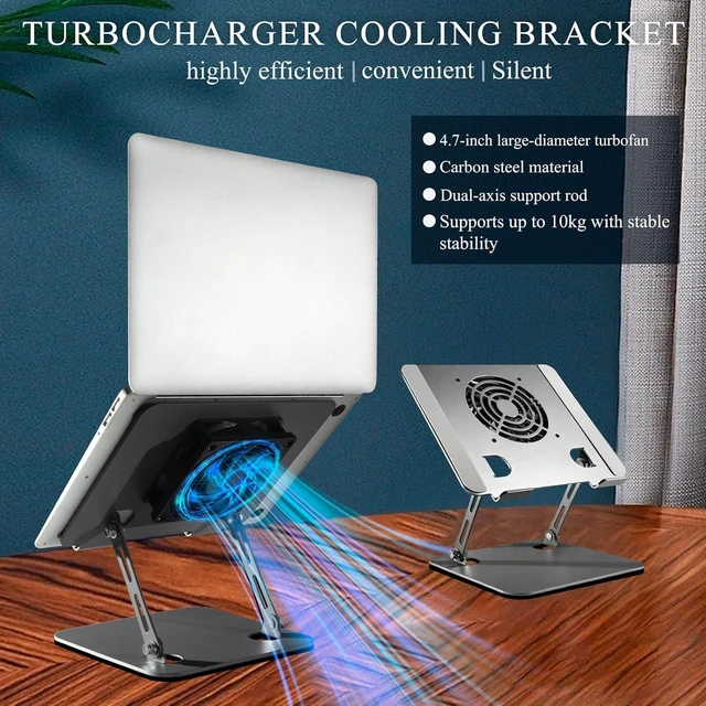 Alt view image 3 of 7 - Laptop Stand for Desk, Laptop Riser with Active Cooling Fan, Widely Compatible with MacBook and Other Computer AccessoriesComputer Stand for Laptop