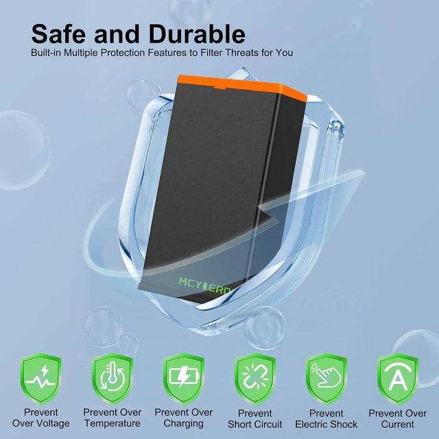 Alt view image 4 of 6 - 2-Pack MMA-EM8 Battery Replacement, 5000mAh Rechargeable Battery for Moultrie Edge Cellular Trail Camera Edge Edge PRO Edge 2 Edge 2 PRO