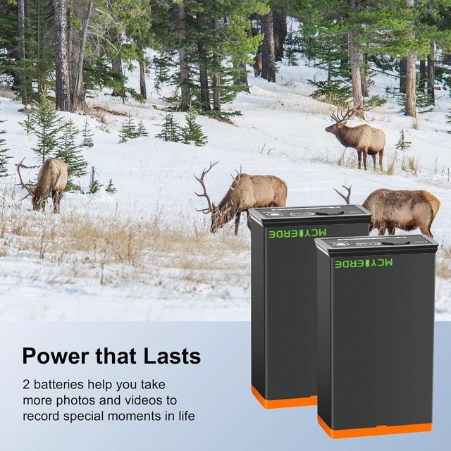 Alt view image 6 of 6 - 2-Pack MMA-EM8 Battery Replacement, 5000mAh Rechargeable Battery for Moultrie Edge Cellular Trail Camera Edge Edge PRO Edge 2 Edge 2 PRO