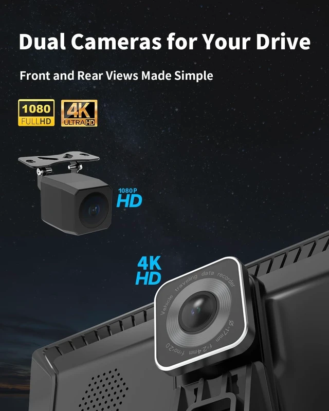 Alt view image 6 of 6 - 9 Inch Wireless CarPlay Screen for Car, CarPlay & Android Auto Touch Screen Car with Backup Camera, Bluetooth, Navigation, Mirror Link Voice Control