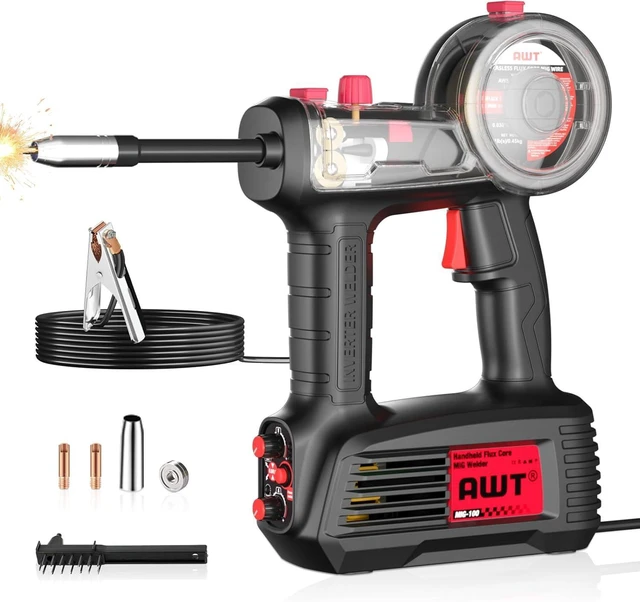 Main image of 100A Handheld MIG Welder Machine,110V Flux Core MIG Welder Machine,Portable Gasless MIG Welding Machine,Hand Held Inverter Wire Feed Welder
