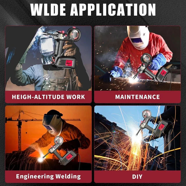 Alt view image 5 of 5 - 100A Handheld MIG Welder Machine,110V Flux Core MIG Welder Machine,Portable Gasless MIG Welding Machine,Hand Held Inverter Wire Feed Welder