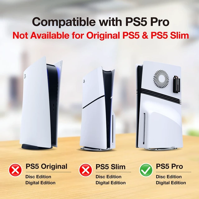 Alt view image 2 of 7 - PS5 Pro M.2 SSD Cooling Pack, Ventilation PS5 Pro Cover and Open-Air M.2 SSD Heatsink, Heat Pipe Cooler for PS5 SSD, Pure Copper Heat Pipe, Cross Ventilation Design (PS5 Pro)