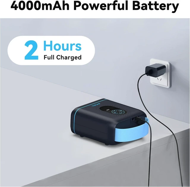 Alt view image 5 of 7 - Paddle Board Electric Pump TPS260-20PSI Portable Rechargeable SUP Air Pump, Dual Stage Inflation & Deflation, Auto-Off for Stand Up Paddle Boards, Boats, Kayaks and Tent