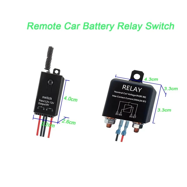 Alt view image 5 of 7 - Wireless Remote Kill Switch for Car, Remote Battery Disconnect Switch Car,DC12V-72V 200A Remote Car Kill Switch Anti Theft Automatic Shut Off Switch, for Auto, Truck, Boat, RV.