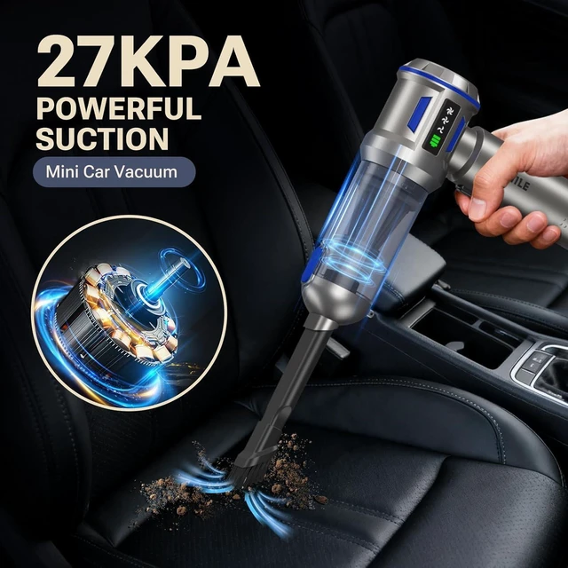 Main image of Mini Vacuum Cleaner, 2 in 1 27000PA Brushless Car Vacuum Air Duster 9000mAh Battery Air Blower Wireless Handheld Vacuum for Car,Office and Home