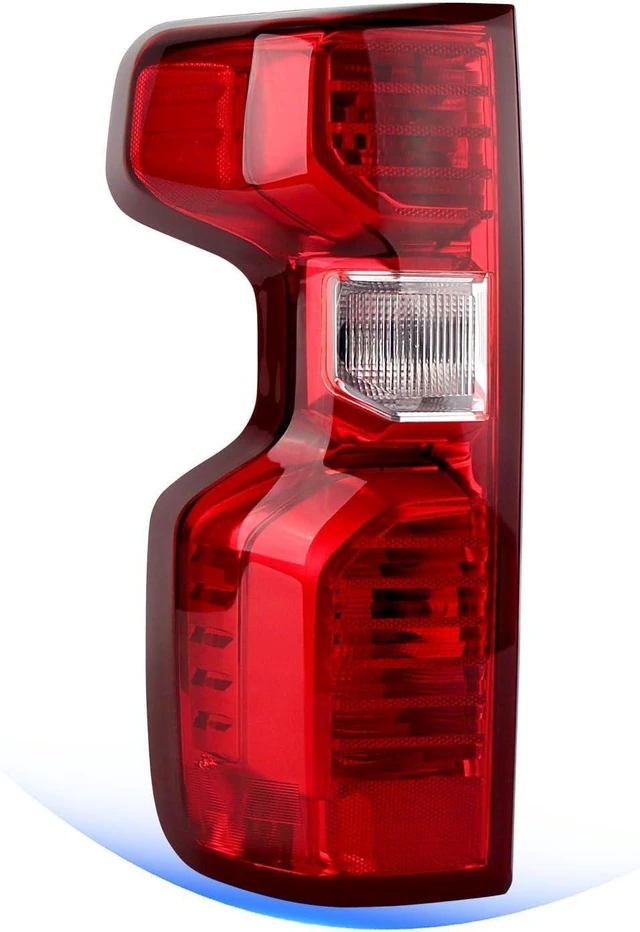 Alt view image 7 of 12 - Tail Light Compatible With 2019 2020 2021 2022 2023 2024 2025 2026 Chevy Silverado 1500 / 20-23 2500HD 3500HD Halogen Rear Brake Signal Taillights Replacement w/ Bulb & Harness (Left Driver Side)