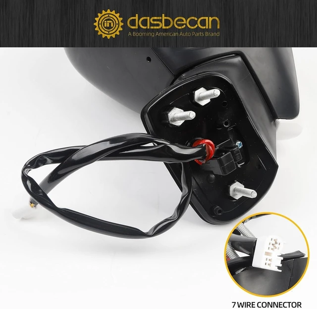 Alt view image 11 of 14 - Driver Side Mirror White Compatible with 2020-2025 Toyota Corolla Left Door Rear view Mirror Heated Manual Fold Power Adjustment W/Blind Spot Detection Turn Signal Assembly 7PINS #87940-02920