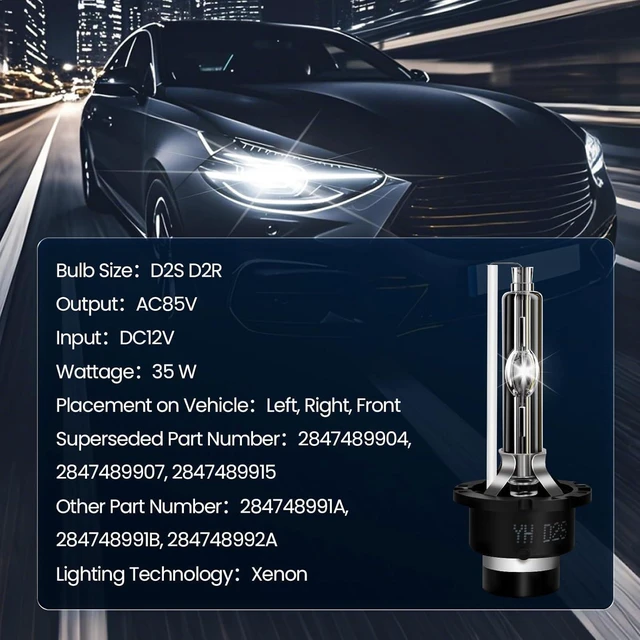 Alt view image 10 of 14 - 2 Sets HID Headlight Ballast W/Igniter & D2S Bulb for Nissan Altima,350Z,Maxima,Murano,Rogue,for Infiniti G35,G37,FX35,Replace 28474-8991A 28474-89904 NZMNS111LAN Xenon Ballast Control Module