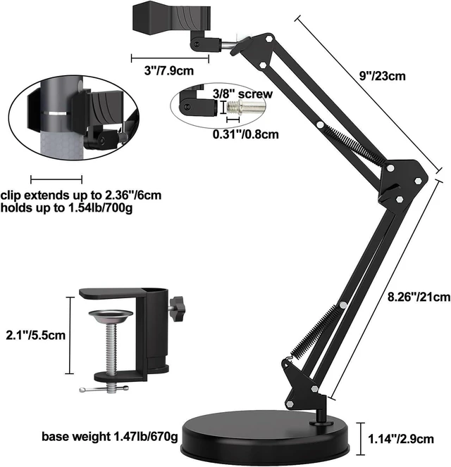 Alt view image 13 of 14 - 4K WiFi Microscope with Max 21 Inch Height Stand & Table Clamp, 50-1000X USB Digital Microscope 3840x 2160P Camera, Work for iPhone Android Windows Mac Linux Chrome