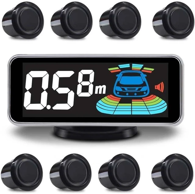 Main image of Backup Parktronic System Car Auto Vehicle Reverse with 8 Parking Sensors kit Distance Detection LCD Distance Display Sound Warning
