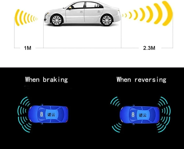 Alt view image 2 of 7 - Backup Parktronic System Car Auto Vehicle Reverse with 8 Parking Sensors kit Distance Detection LCD Distance Display Sound Warning