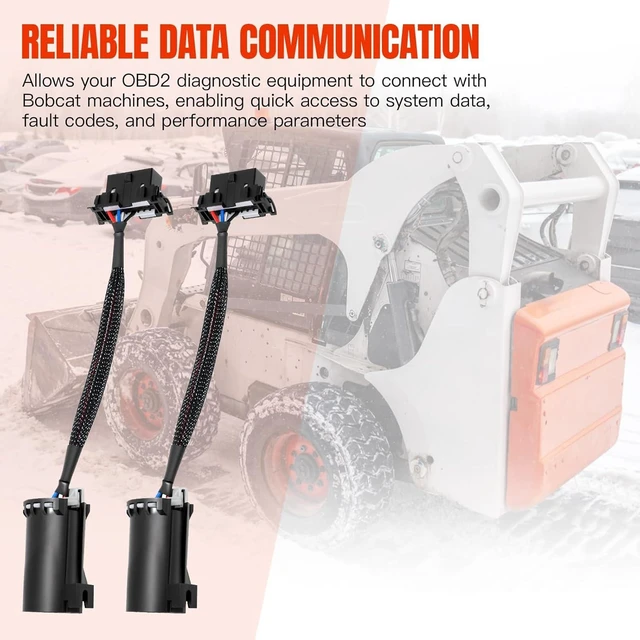 Alt view image 10 of 12 - OBD2 Diagnostic Adapter Connection Harness Compatible for Bobcat Service Analyzer v90, OBD2 Diagnostic Connector Tool - Black 2PCS