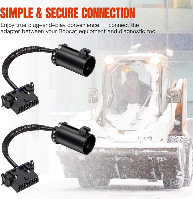 Alt view image 11 of 12 - OBD2 Diagnostic Adapter Connection Harness Compatible for Bobcat Service Analyzer v90, OBD2 Diagnostic Connector Tool - Black 2PCS