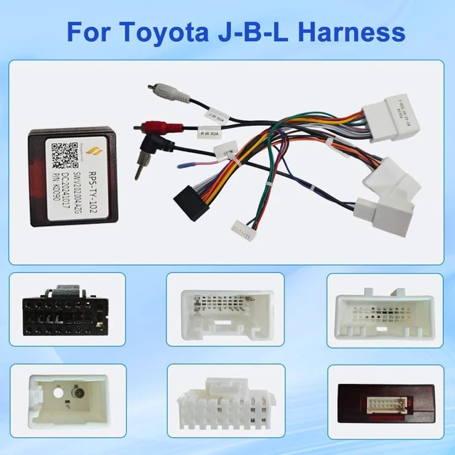 Alt view image 8 of 12 - Car Stereo Wire Harness for Toyota Camry 4Runner Corolla Highlander Tundra Sienna Tacoma, 16 PIN Power Cable with Canbus for Toyota Aftermarket Radio Support J-B-L Amplifier SWC