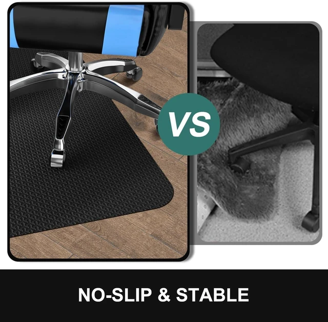 Alt view image 10 of 14 - Office Chair Mat for Hard Floor, 60"x75" Large Durable Computer Chair Mat, Unique Y-Shaped Pattern Floor Protector Rug for Rolling Chairs, Anti-Slip Waterproof Desk Floor Mat for Work, Home, Gaming
