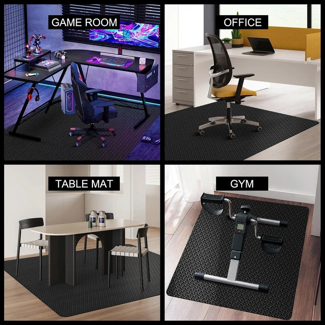 Alt view image 14 of 14 - Office Chair Mat for Hard Floor, 60"x75" Large Durable Computer Chair Mat, Unique Y-Shaped Pattern Floor Protector Rug for Rolling Chairs, Anti-Slip Waterproof Desk Floor Mat for Work, Home, Gaming