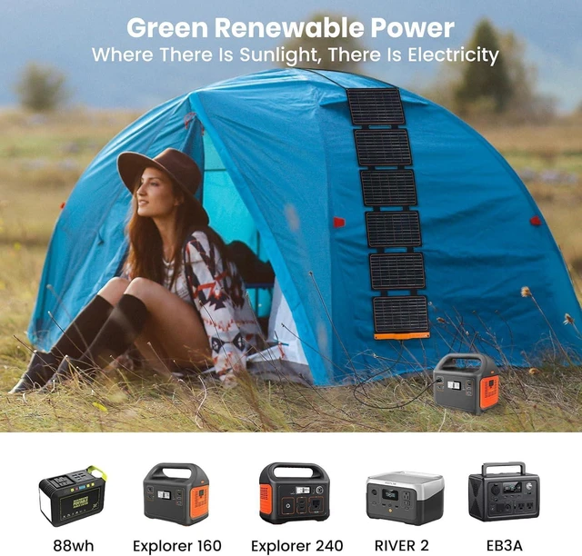 Alt view image 13 of 14 - FlexSolar 60W Portable Solar Panels Chargers with PD3.0 USB-C,QC3.0 USB-A and DC Outputs Foldable IP67 Waterproof Power Emergency Camping for Small Power Station Generator,Phones, Power Banks, Tablets