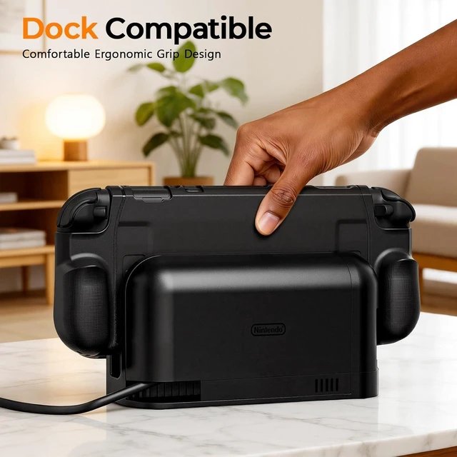 Alt view image 6 of 7 - Pro Controllers Accessories Bundle for Switch 2 17 in 1: Carrying Case, Dockable Protective Case, Joy-con Grips, Steering Wheels, Screen Protectors, Game Card Case, Thumb Grips for Switch 2