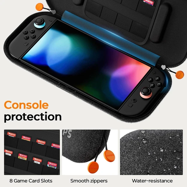 Alt view image 4 of 7 - Pro Controllers Accessories Bundle for Switch 2 17 in 1: Carrying Case, Dockable Protective Case, Joy-con Grips, Steering Wheels, Screen Protectors, Game Card Case, Thumb Grips for Switch 2