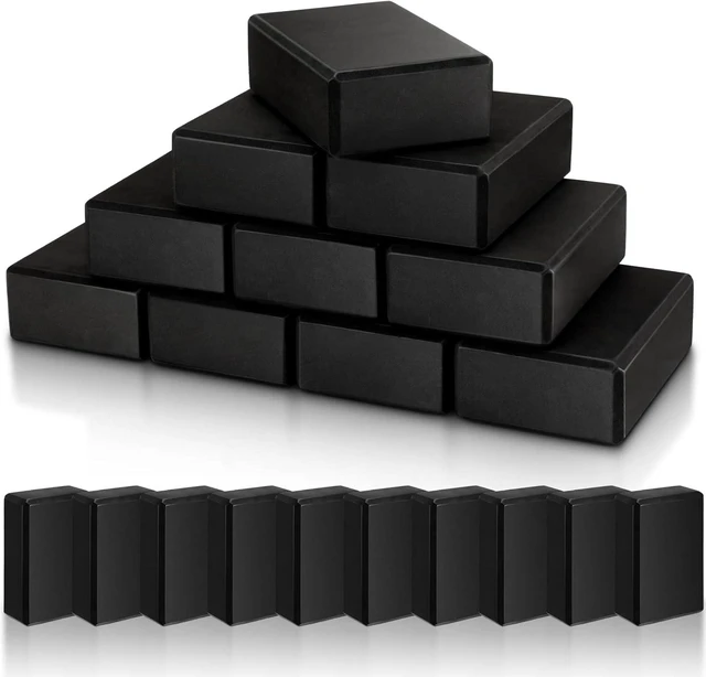 Alt view image 8 of 14 - 10 Pcs Foam EVA Yoga Blocks Lightweight Non Slip Supportive Yoga Bricks for Pilates Stretching and Meditation, Women Men Yogi Beginners