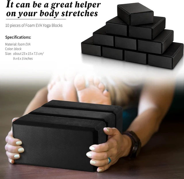 Alt view image 10 of 14 - 10 Pcs Foam EVA Yoga Blocks Lightweight Non Slip Supportive Yoga Bricks for Pilates Stretching and Meditation, Women Men Yogi Beginners