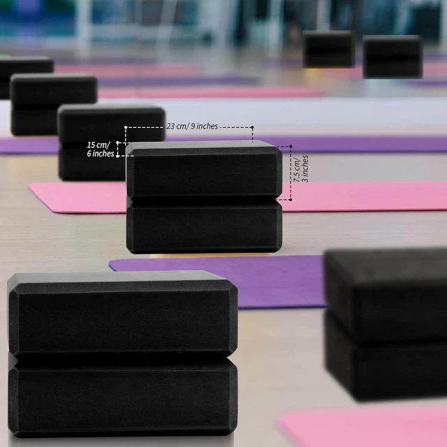 Alt view image 12 of 14 - 10 Pcs Foam EVA Yoga Blocks Lightweight Non Slip Supportive Yoga Bricks for Pilates Stretching and Meditation, Women Men Yogi Beginners