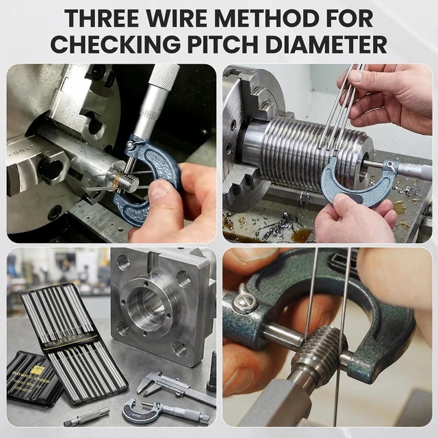 Alt view image 6 of 7 - Brown & Sharpe 48-Piece Thread Measuring Wire Set with Portable Holder, 0.5mm to 6mm Range, Stainless Steel Thread Measurement Kit with 16 Different Diameters for All 60° U.S. and Metric Threads