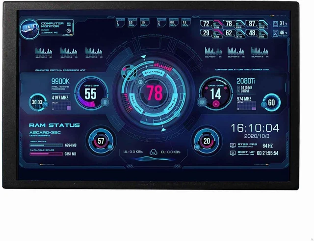 Alt view image 2 of 7 - 8 Inch Small Mini LCD Monitor 1280x800 IPS Screen Display for PC Case DIY Building/Laptop/Computer with Video Input