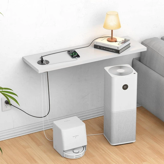 Alt view image 7 of 7 - Desktop Power Grommet with 100W USB C, Double-Side Recessed Charging Station Plug in 5AC Outlets & 4 USB Ports, 4-Inch Hole Furniture Flush Mount for Countertop Black