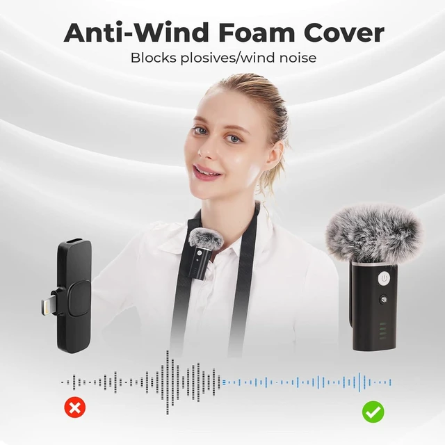 Alt view image 3 of 7 - WinBridge WB006 Upgraded Wireless Voice Amplifier Bluetooth Lapel Microphone with Speaker, Windproof Foam Compact & Portable, Clip-On Mic, Mini Megaphone for Teachers Presenters, Tour Guides