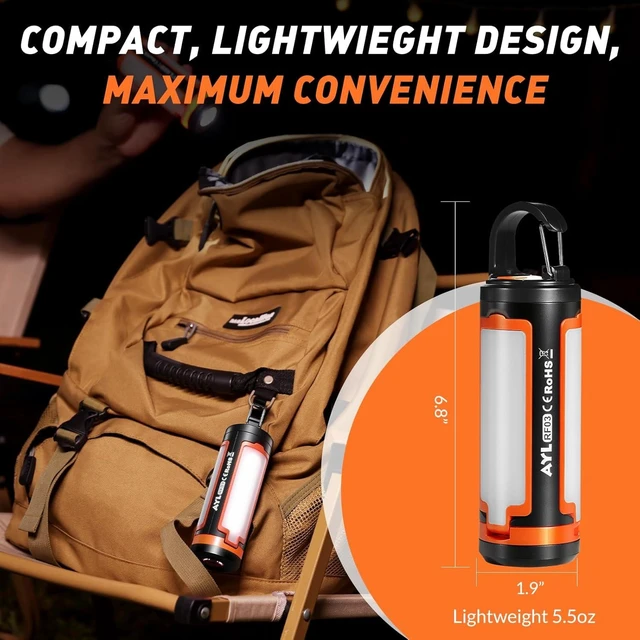 Alt view image 4 of 7 - Portable LED Rechargeable Camping Lantern, AYL Lightweight USB Rechargeable Lamp LED Flashlight Survival Gear for Home Emergency Light Outdoor Lanterns for Power Outages Hurricane Lamp 3-Pack