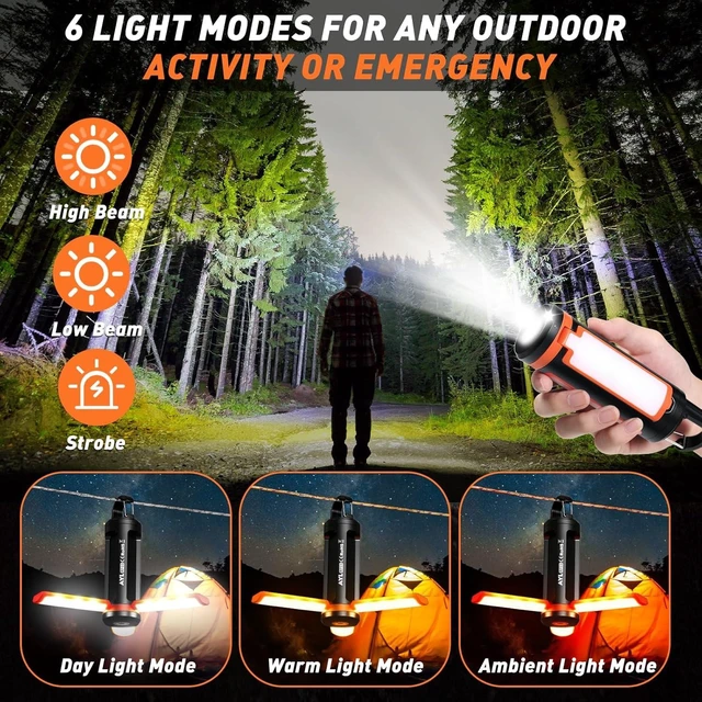 Alt view image 5 of 7 - Portable LED Rechargeable Camping Lantern, AYL Lightweight USB Rechargeable Lamp LED Flashlight Survival Gear for Home Emergency Light Outdoor Lanterns for Power Outages Hurricane Lamp 3-Pack