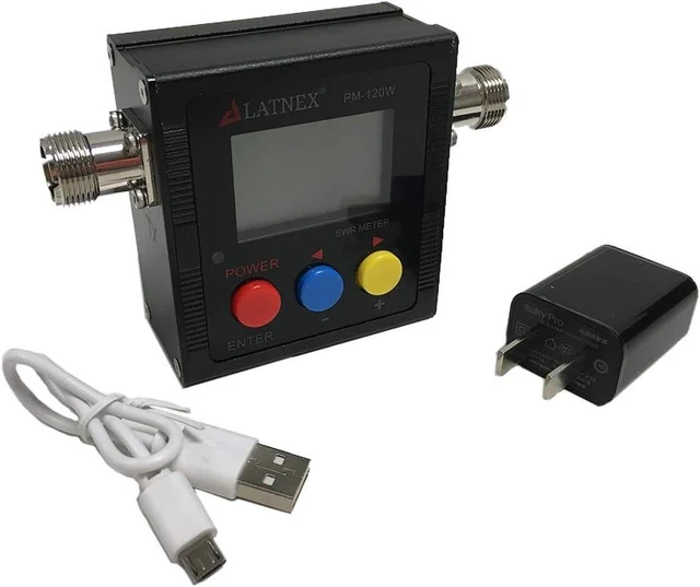 Alt view image 2 of 6 - PM-120W Digital VHF UHF 125-525Mhz Power SWR Meter and Frequency Counter - HF RF Meter HAM Two-Way Radio SO239 Connector