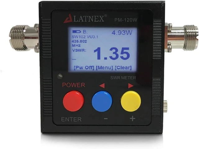 Main image of PM-120W Digital VHF UHF 125-525Mhz Power SWR Meter and Frequency Counter - HF RF Meter HAM Two-Way Radio SO239 Connector