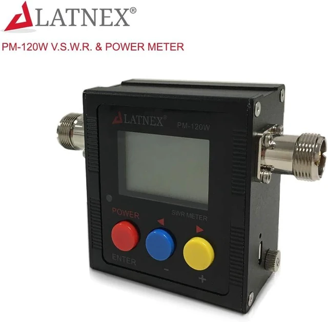 Alt view image 6 of 6 - PM-120W Digital VHF UHF 125-525Mhz Power SWR Meter and Frequency Counter - HF RF Meter HAM Two-Way Radio SO239 Connector