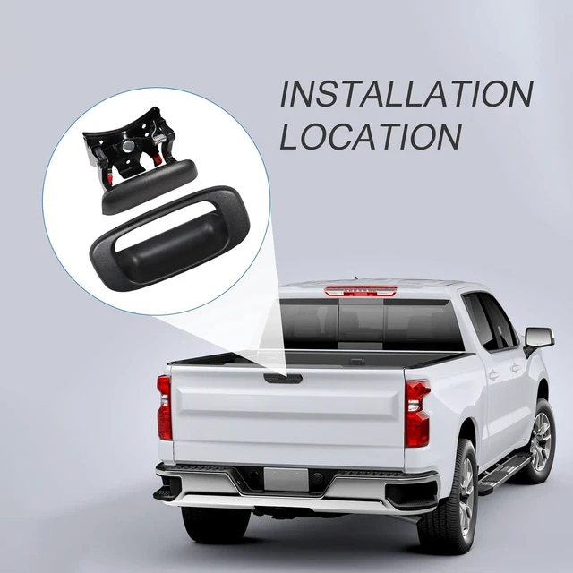 Alt view image 6 of 6 - Tailgate Hardware Repair Kit Replacement for 1999-2006 Chevrolet Chevy Silverado GMC Sierra Including Handle, Bezel, Latches, Cables, Hinges, Rods, Clips, and Bolts