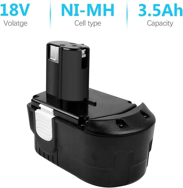 Alt view image 2 of 7 - Upgraded2Pack 3500mAh Replacement for Hitachi 18V Battery EB1814SL EB1820L EB1812S EB1820 EB1824L EB1830HL DS18DVF3 DS18DFL C18DL DV18DMR WR18DMR UB18DL WR18DL Compatible with 18 Volt Cordless Tools