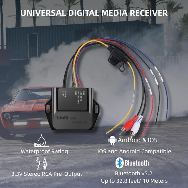 Alt view image 12 of 14 - CAR Bluetooth 5.2 Receiver aptX Adaptive, aptX HD, AAC, SBC 12V/24V Compatible, Remote Trigger, Stereo RCA Output Wireless A2DP Adapter for Car, Truck, Marine, Powersport Audio Systems