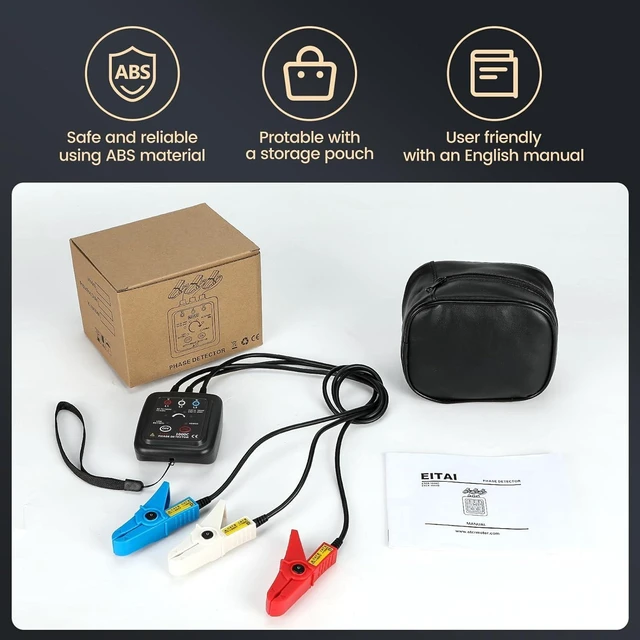 Alt view image 6 of 7 - 1000C Non-Contact Phase Rotation Meter, AC 70V-1000V, 0.6inch/16mm, Manufacturer Direct Sales, Phase Sequence Tester