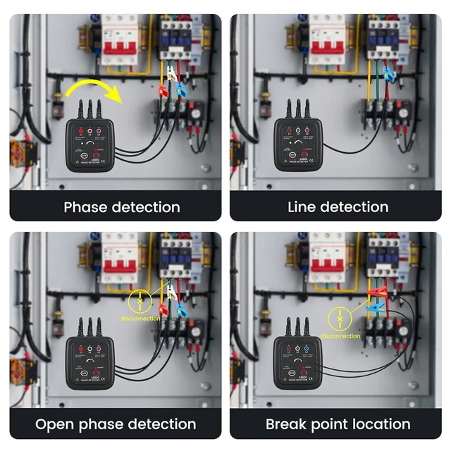Alt view image 4 of 7 - 1000C Non-Contact Phase Rotation Meter, AC 70V-1000V, 0.6inch/16mm, Manufacturer Direct Sales, Phase Sequence Tester