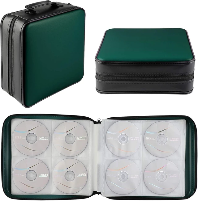 Alt view image 3 of 6 - CD Case DVD Holder Storage: 320 Capacity DVD Cases Organizer Plastic Carrying Binder Wallet Storage for Home Travel