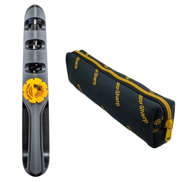 Alt view image 14 of 14 - Knife & Scissor Sharpener | Adjustable 14-24 Degree Angle Guide | Diamond-Coated Ceramic Whetstones, Works for Kitchen Knives & Professional Chefs, Sturdy Grip & Non-Slip Rubber for Safety
