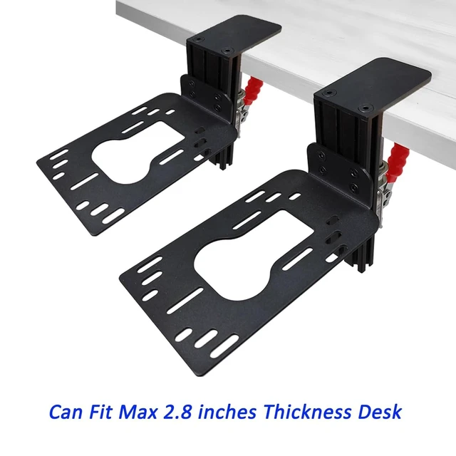 Alt view image 3 of 6 - 2 Set Hotas Desk Mount for Flight Simulator Controls - Compatible with Thrustmaster Sol R2/R1, Hotas 4/X/One/Stick X/T-16000M Flight Throttle and Joystick Hotas Flight Sim Controller Holder