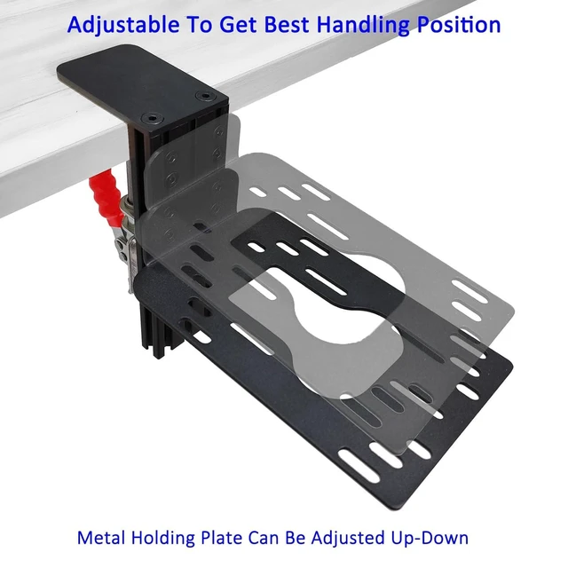 Alt view image 6 of 6 - 2 Set Hotas Desk Mount for Flight Simulator Controls - Compatible with Thrustmaster Sol R2/R1, Hotas 4/X/One/Stick X/T-16000M Flight Throttle and Joystick Hotas Flight Sim Controller Holder
