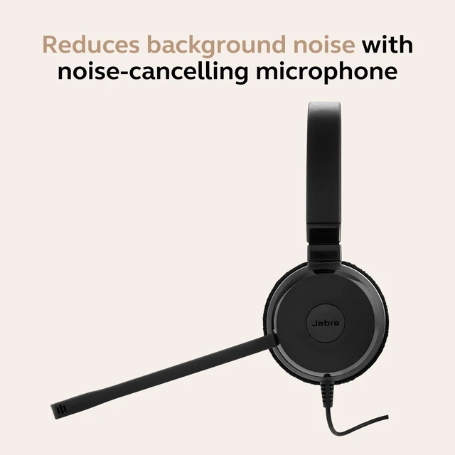 Alt view image 6 of 6 - Evolve 20 Wired Headset (2025 Edition) with USB-A/USB-C, Black | Dual-Ear Design for Office and Home, In-Line Call Controls, Certified for Microsoft Teams, Comfortable Fit for All-Day Use